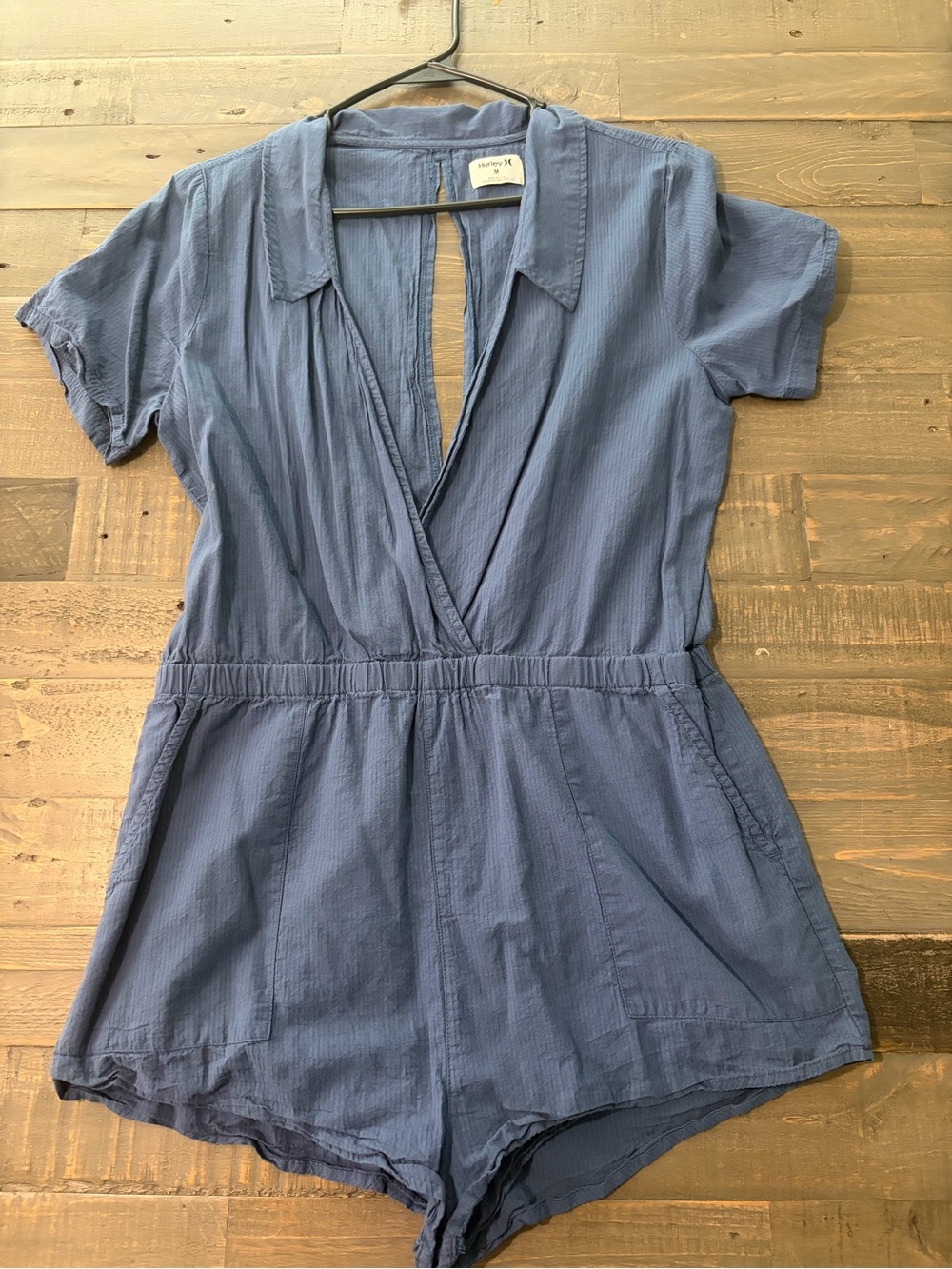 Hurley Women’s Blue Cotton Romper – Size Medium